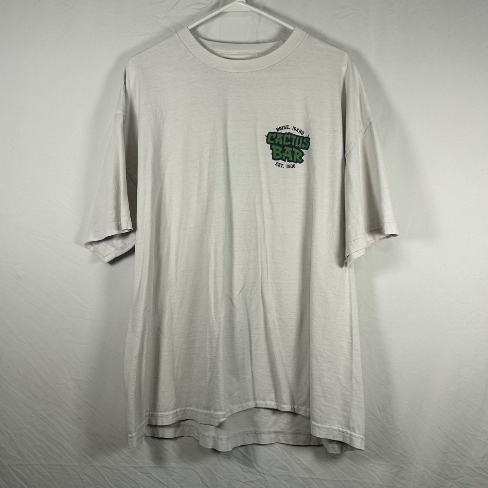 Dive Bar Shirt Club Cactus Bar Boise Mens XXL White Conserve Water Beer Tee